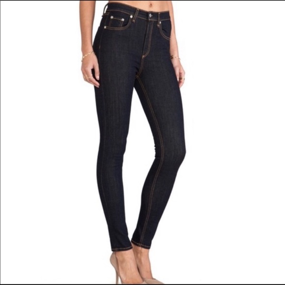 Rag and Bone Harrow Dark Indigo Wash Skinny Jeans Japanese Denim Size 27… - Picture 1 of 14